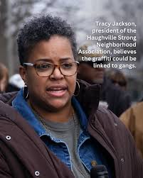 There has been an increase of spray-painted graffiti in Haughville. It can  be seen