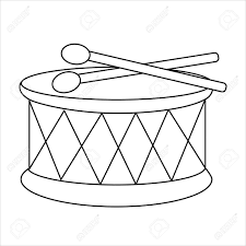 When your kid has finished coloring the page, glue it to a popsicle stick or hang it up for decoration. Coloring Page Outline Of Drum And Sticks Toy Simple Shapes Royalty Free Cliparts Vectors And Stock Illustration Image 140908948