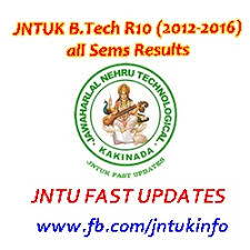 Jntuk B Tech 2012 2016 Batch Results R10 Regularion All Years