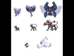 Pokemon Sprite Evolution Chatot Houndoom Gliscor Youtube