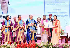 Students and faculty during academic ceremony at AIIMS Deoghar
