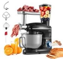 VEVOR 3-in-1 Multifunctional Stand Mixer, 6QT Stainless Steel Bowl, 660W  6+P Speeds Tilt-head Food Mixer with Dough Hook, Wire Whip, Flat Beater,  Meat ...
