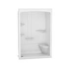 Camelia 60L x 34W x 88H Rectangular Alcove Shower Stall, Left-Drain with Right Seat in White, 3-Piece 105922-000-001-005 MAAX