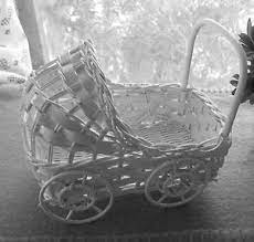 Mini Wicker Baby Carriage For Baby Shower Decorations Or Centerpiece Vintage Wicker Baby Shower Decorations Baby Shower