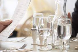 Check spelling or type a new query. Wine And Water Glasses And Place Settings At A Table Container Carafe Stock Photo 124366660