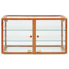 Countertop glass door refrigerators and freezers glass door merchandisers dry and refrigerated bakery cases glass top display freezers horizontal & vertical air curtain merchandisers. Expressly Hubert Double Door Oak Bakery Display Case 29 L X 19 1 4 W X 16 1 4 H