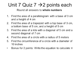 Answers for quadrilateral worksheet are given below to check the exact answers of the above showing 8 worksheets for unit 7 polygon and quadrilaterals homework 7 kites. Unit 7 Triangles And Area Ppt Download