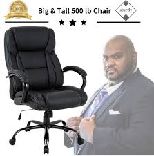 Big Amp Tall Heavy Duty Executive Chair 500 Lbs Heavyweight Rated Black Pu Leather Ta Best Ergonomic Office Chair Executive Chair Office Chair Lumbar Support