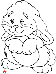 Get the best daily updated cliparts on clipartix.com Bunny Black And White Outline Bunny Rabbit Drawing Clipart In Black And White Free Wikiclipart