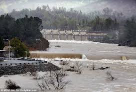 satellite images show water level increase at oroville dam