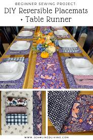 728 www.hettich.com extending table tops at both ends: Beginner Sewing Project Diy Placemats Table Runner Reversible