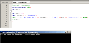 Cin.get() is used for accessing character array. Programming With C C Languages