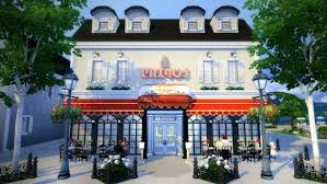 Fezet S Corporation Le Grand Lama Restaurant Sims 4 Downloads Sims 4 Restaurant The Sims 4 Lots Sims