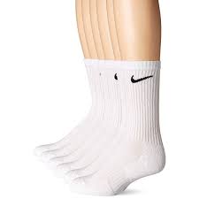 Nike Unisex Everyday Cotton Cushioned Crew Training Socks With Dri-fit Technology White 6 Pairs - Walmartcom