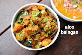 Aloo Baingan Recipe Aloo Baigan Ki Sabji Potato Brinjal Curry Recipe Aloo Recipes Eggplant Potato Recipe Indian Food Recipes Vegetarian