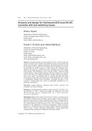 Maybe you would like to learn more about one of these? Pdf Analysis And Design For Interleaved Zcs Buck Dc Dc Converter With Low Switching Losses
