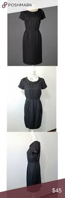 Boden Rolled Collar Silk Black Dress Worn In Great Condition Has Deodorant Stain On The Inside Underarm Area H Black Silk Dress Wearing Dress Rolled Collar