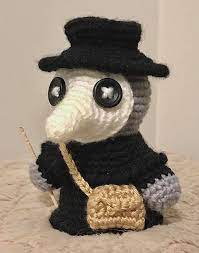 Plague Doctor Amigurumi Halloween Crochet Patterns Halloween Crochet Kawaii Crochet