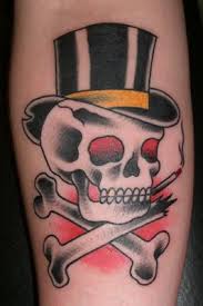 Traditional Skull And Crossbones Hand Tattoos For Guys Hand Tattoos Traditional Tattoo