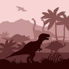 Dinosaurs Silhouettes Layers Background Banner Illustration Dinosaur Silhouette Dinosaur Background Dinosaur