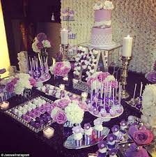 Where Do We Start The Incredible Dessert Table At The Rehearsal Featured Cupcakes Chocolates Cake Purple Dessert Tables Purple Desserts Wedding Candy Table