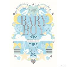 Čestitka za rođenje deteta A LOVELY NEW BABY BOY - DEČAK - | MAMUT