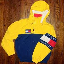 90 S Tommy Hilfiger Jacket With Hood Tommy Hilfiger Jackets Tommy Hilfiger Windbreaker Cute Outfits
