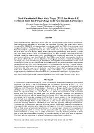 Check spelling or type a new query. Pdf Studi Karakteristik Baut Mutu Tinggi A325 Dan Grade 8 8 Terhadap Tarik Dan Pengaruhnya Pada Perencanaan Sambungan