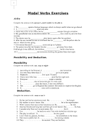 Which of the three sentences containing a modal has the same meaning as the original one? Doc Modal Verbs Exercises Ducthang Giang Academia Edu