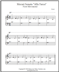 Practice the piano music scales in the exact order they are written, this helps you to get used to the fingering patterns! Mozart Alla Turca Pdf First Movement For Beginners