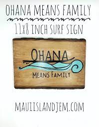 Ohana Means Family Wood Sign 11x8 Inch Surf Sign Coastal Etsy Family Wood Signs Coastal Wall Decor Ohana Means Family