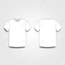 Download White Men S T Shirt Template V Neck Front And Back Side Views Royalty Free Cliparts Vectors And Stock Illustration Image 99519026