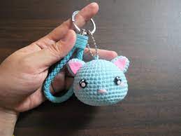 Cat Head Keychain Amigurumi Free English Pattern Crochet Animals Free Patterns Crochet Cat Head Crochet Cat