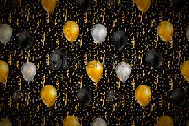 See gold polka dot background stock video clips. Luxury Horizontal Background With Bright Golden Serpentine Confetti And Balloons Stock Vector Crushpixel