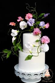 These sugar flowers for cake. Gumpaste Sweet Pea Flower Tutorials For Wedding Cakes