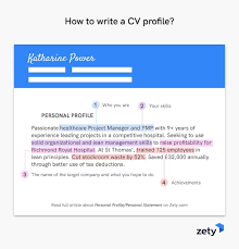 Always add a cover letter, even when it isn't explicitly. Personal Statement Personal Profile For Resume Cv Examples
