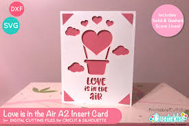 Learn how to design and make your own card designs for cricut joy. Love In The Air A2 Insert Card Free Svg File