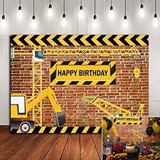 One way to decorate your space for your construction themed party is to fill it in with balloons! Buy Big Dump Truck Photography Backdrop Rustic Brick Wall Baby Boys Construction Themed Birthday Party Photo Background Photo Booths Studio Props Banner Decorations Dessert Table Supplies Vinyl 5x3ft Online In Turkey B081v7w4tj