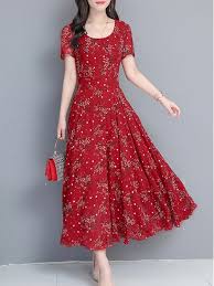 Round Neck Floral Printed Maxi Dress Prestarrs Com Printed Maxi Dress Maxi Dress Buy Maxi Dress