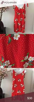 Dorothy Perkins Sleeveless Red Floral Dress Size 4 Red Floral Dress Floral Dress Red Floral