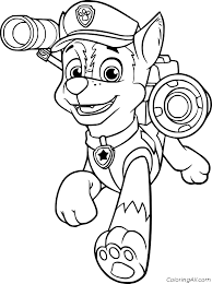 Chase paw patrol coloring pages printable. Chase Paw Patrol Coloring Pages Coloringall