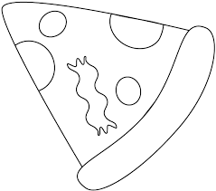 Tem pedaços de pizza e também a pizza inteira cortada em fatias. Desenhos De Pizza Para Colorir Imprimir