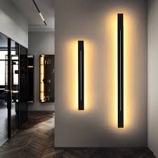 Sconce lighting in living room. Simplicity Bar Shaped Led Wall Mounted Light Metal Living Room Wall Sconce Lighting 110v 120v Black 31 5 White