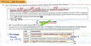 Critical Limb Ischemia Abi Ankle Brachial Index