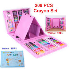 208 Pcs Crayon Set Cat Minyak Pensil Warna Pastel Untuk Anak Melukis Mengambar Lazada Indonesia