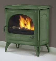 Le raccordement direct à l'air extérieur votre maison. Poele A Bois Godin Courances 388113 Vert Majolique Achat Au Meilleur Prix