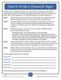 How To Write A Research Paper Worksheet Education Com Research Writing Research Paper Homeschool Writing