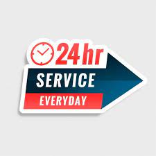 Download All Day 24 Hours Service Label For Free 24 Hour Service Vector Free Plumbing Emergency