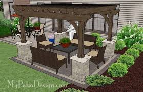 470 Sq Ft Simple And Affordable Brick Patio Design With Pergola Patio Design Pergola Patio Outdoor Patio