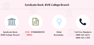 Bidar (click here for all the branches of allahabad bank in bidar district) branch. Syndicate Bank Bvb College Ifsc Code Synb0000704